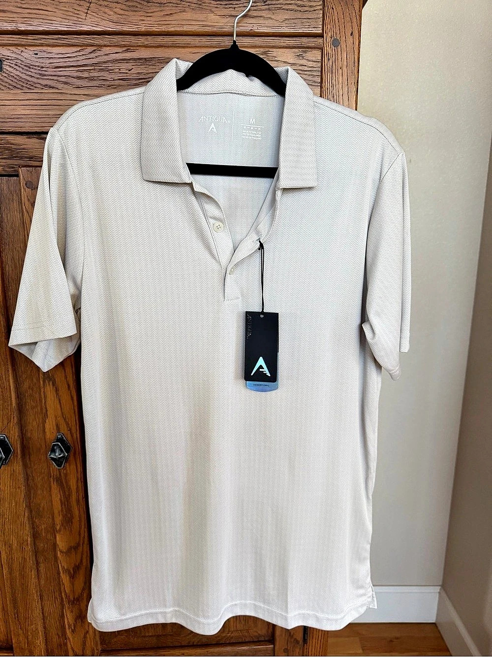 Antigua Men's Geometric Polo in Grey